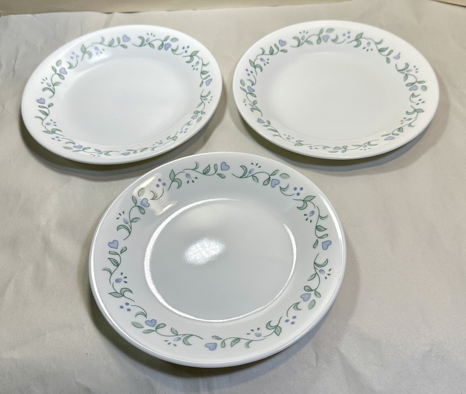 Set Of 3 Corelle Country Cottage 6 3/4" Bread & Butter / Dessert Plates - NEW - Image 4
