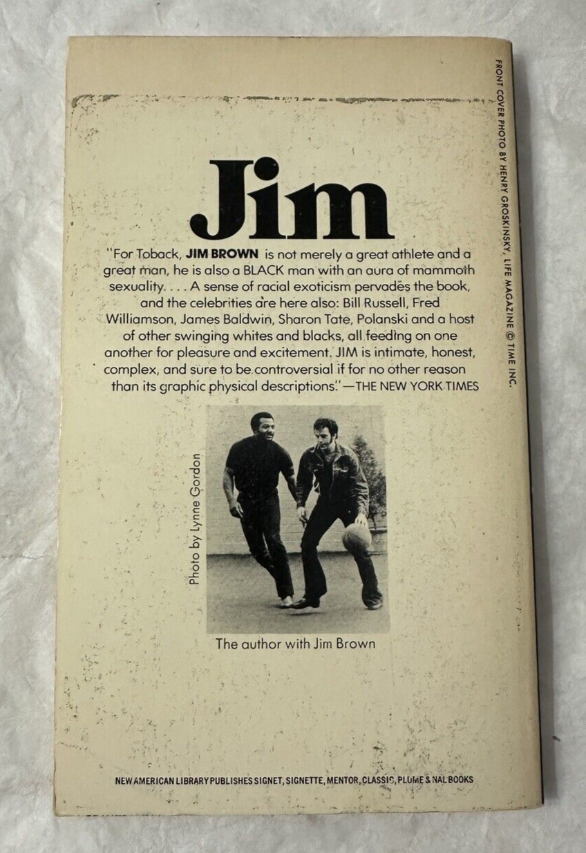 Jim by James Toback -  Memoir of Jim Brown 1972 Signet First Printing Paperback - Image 3