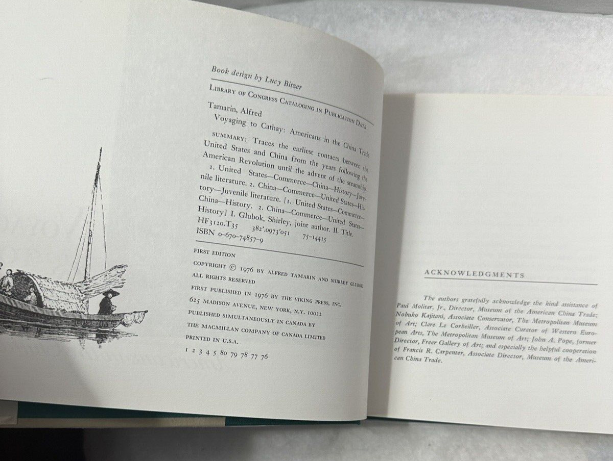 Voyaging to Cathay : Americans in the China Trade HCDJ Tamarin Glubok - 1st Ed. - Image 2