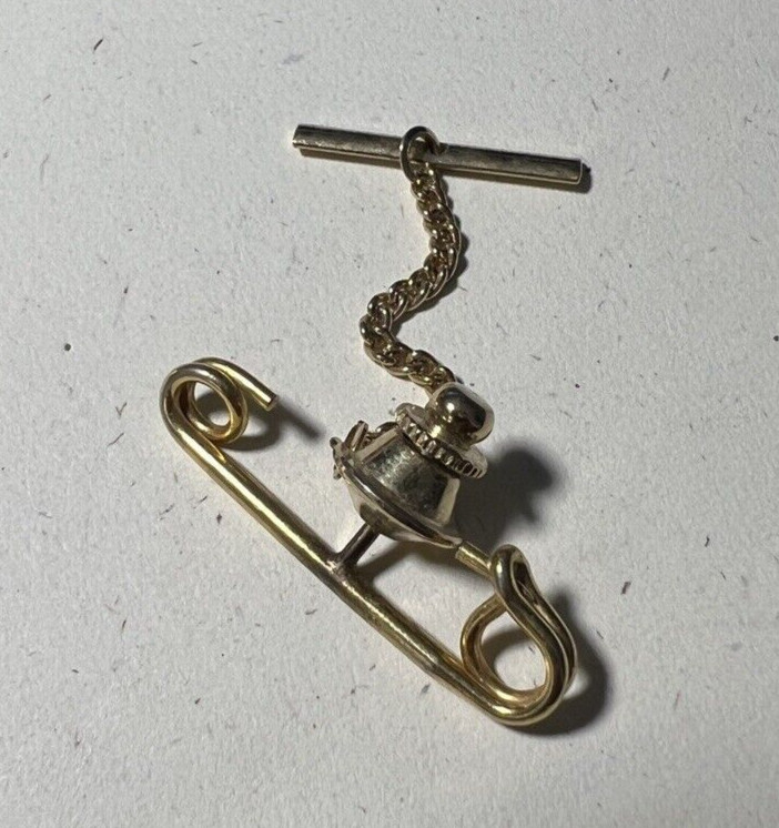 Vintage Safety Pin Tie Clasp - Image 1