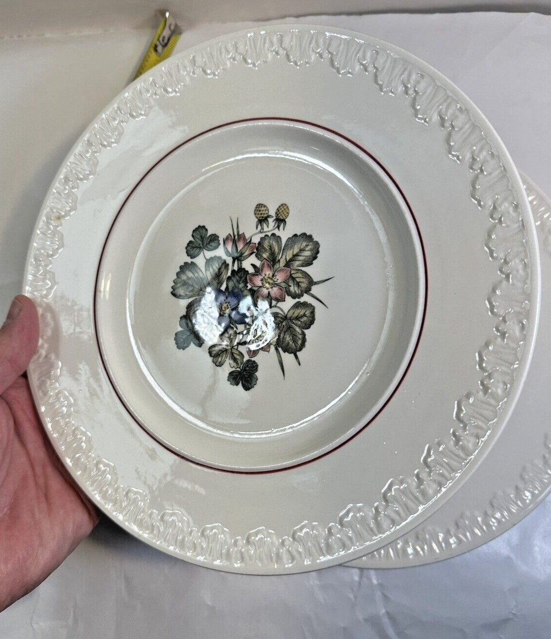 6 (Six) Wedgwood PEMBROKE Luncheon Plates Corinthian T428 -- 9 5/8" - Image 6