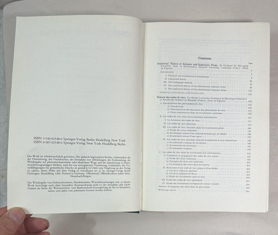 Encyclopedia of Physics - S. Flugge - Fluid Dynamics III - Springer Verlag HC - Image 4