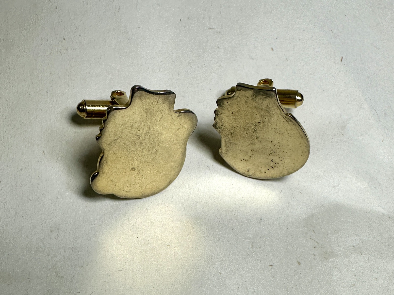 Vintage Men Cufflinks - Boy and Girl Profile -- 1960s - Image 4