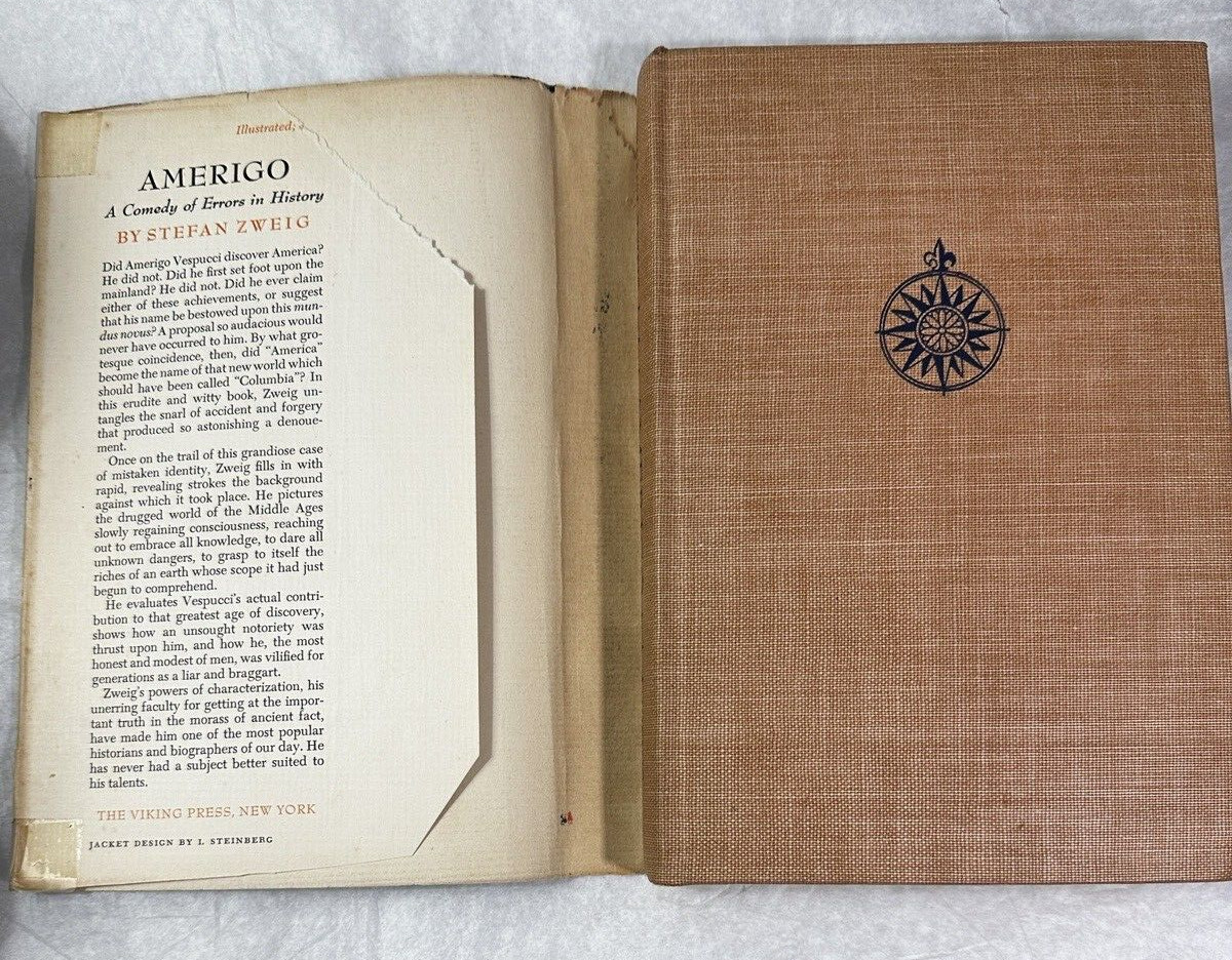 Stefan Zweig AMERIGO A Comedy of Errors in History 1st Edition 1st Printing 1942 - Image 2