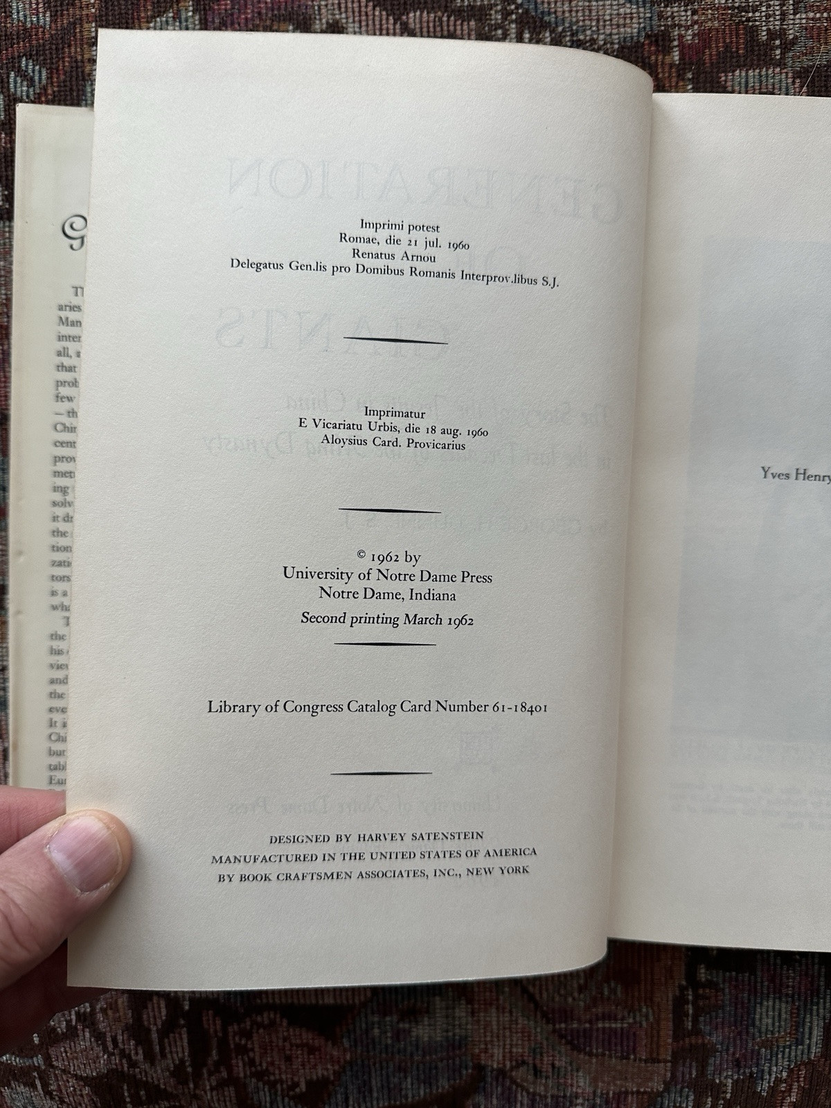 George H. Dunne GENERATION OF GIANTS  1st Edition 2nd Printing - 1962 -HC/DJ - Image 3