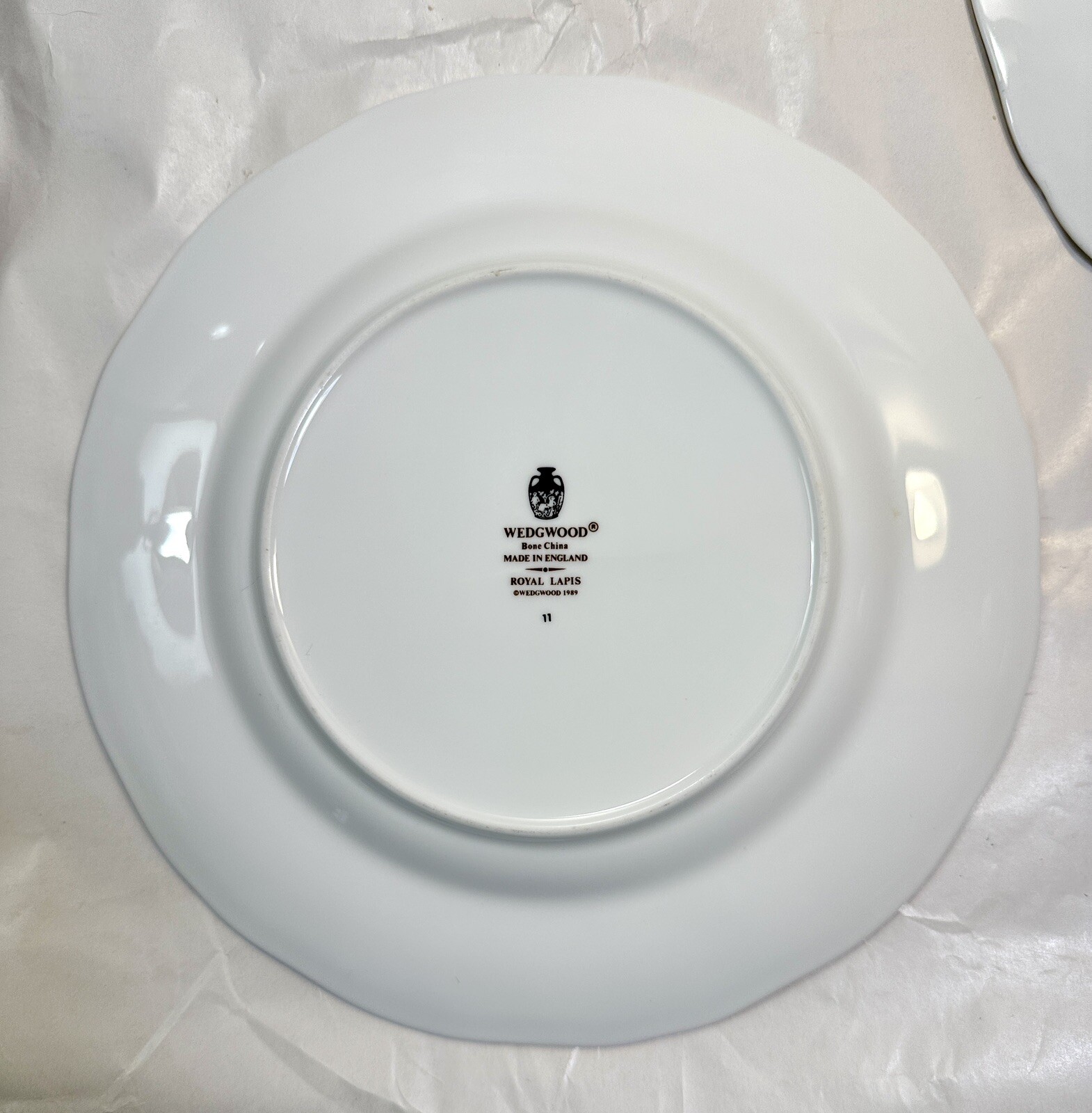 Two (2) Wedgwood Royal Lapis Salad Plates - 8" - Image 3