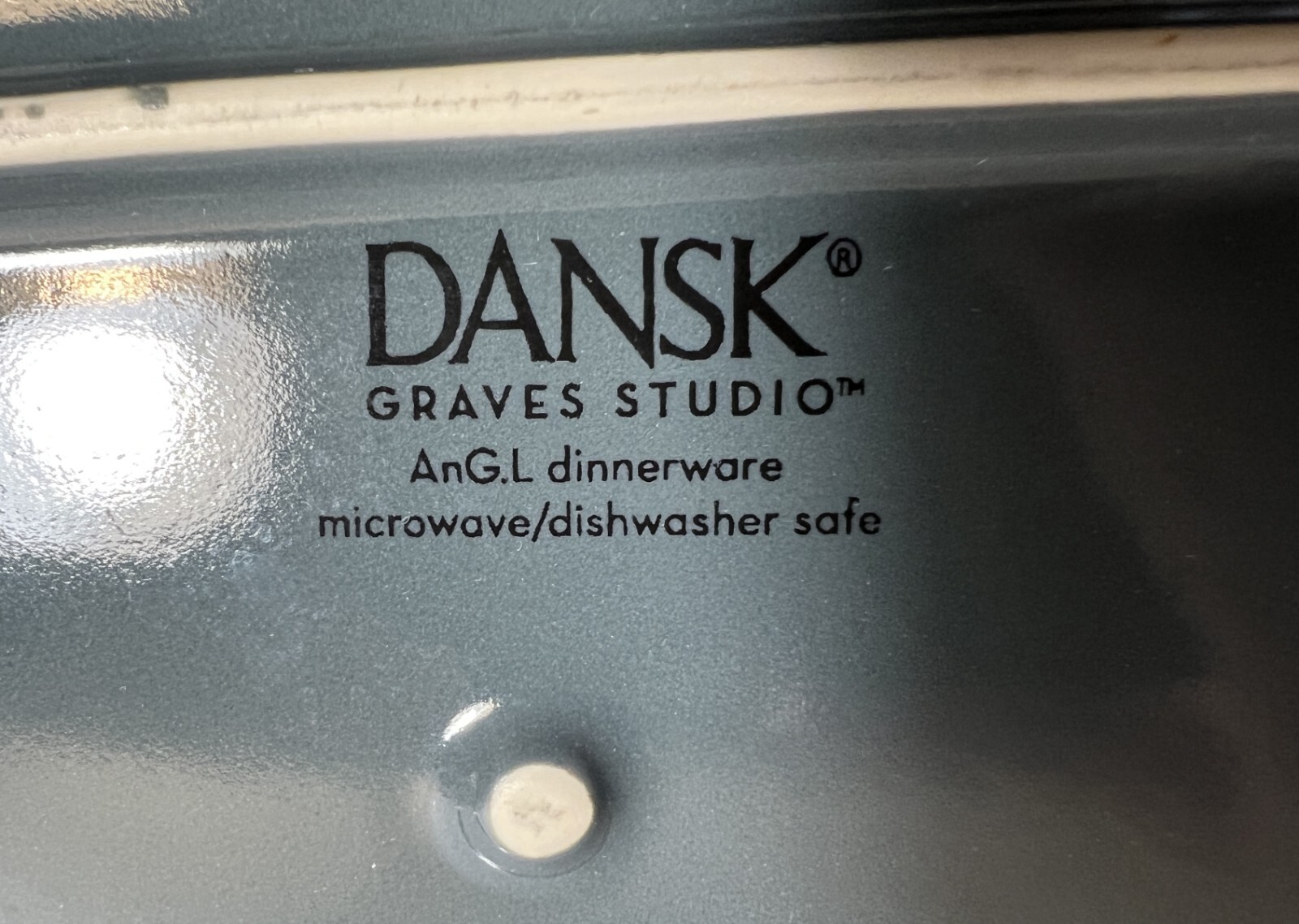 Dansk Graves studio AnG.L Slate Gray Rectangular Platter - Pristine - Image 1
