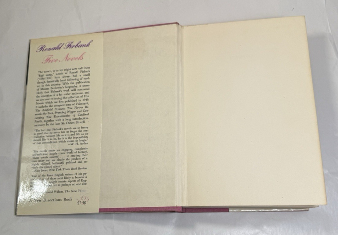 Five Novels 1961 RONALD FIRBANK New Directions HCDJ Valmouth Artificial Princess - Image 1