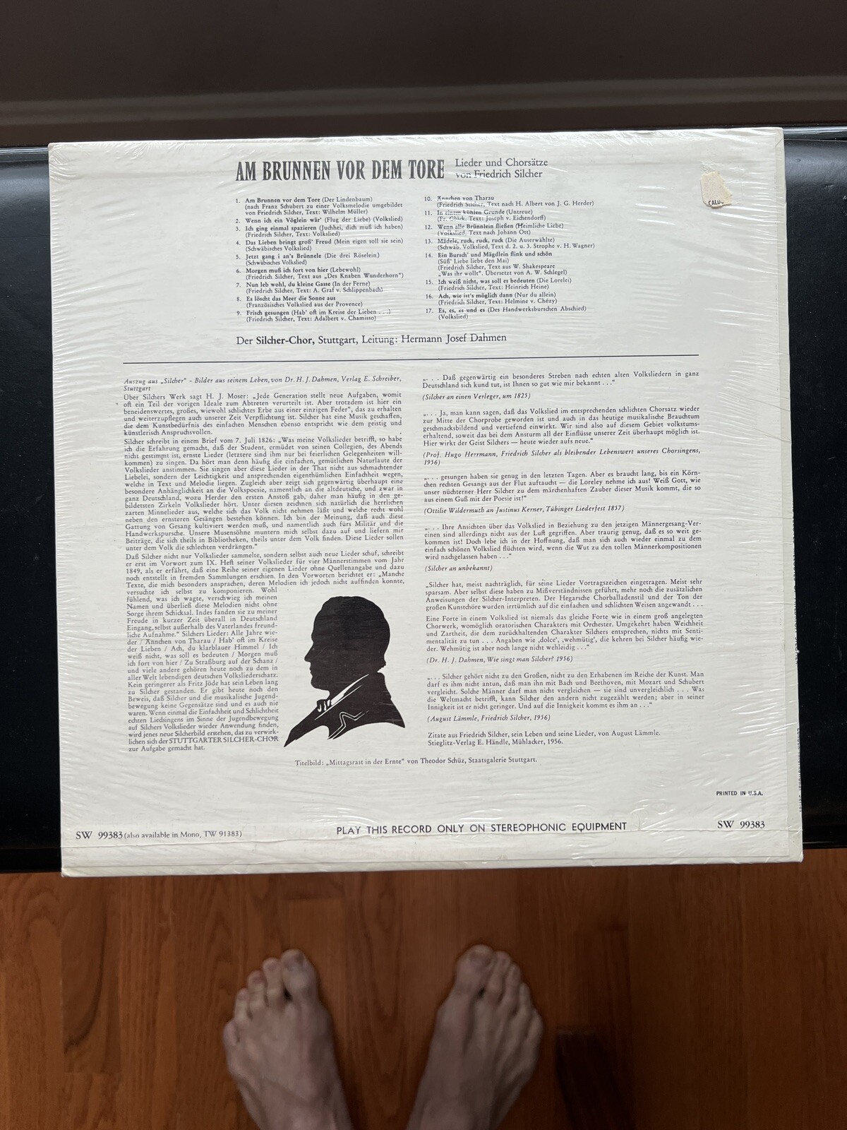 SEALED: Friedrich Silcher: Am Brunnen Vor Dem Tore - London SW 99383 - Image 1