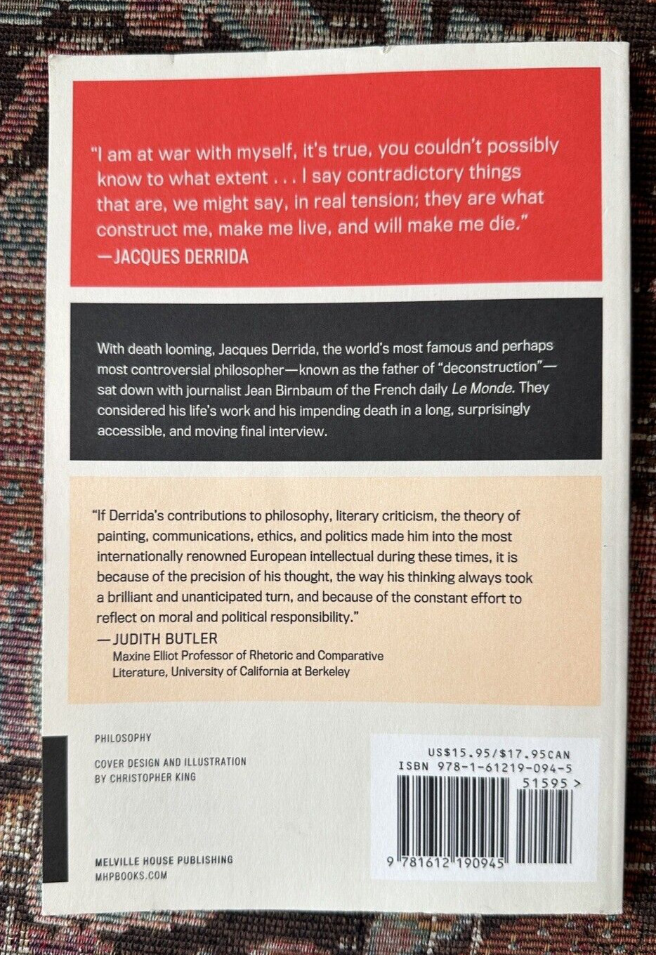 Learning to Live Finally: The Last Interview - Jacques Derrida - Image 1