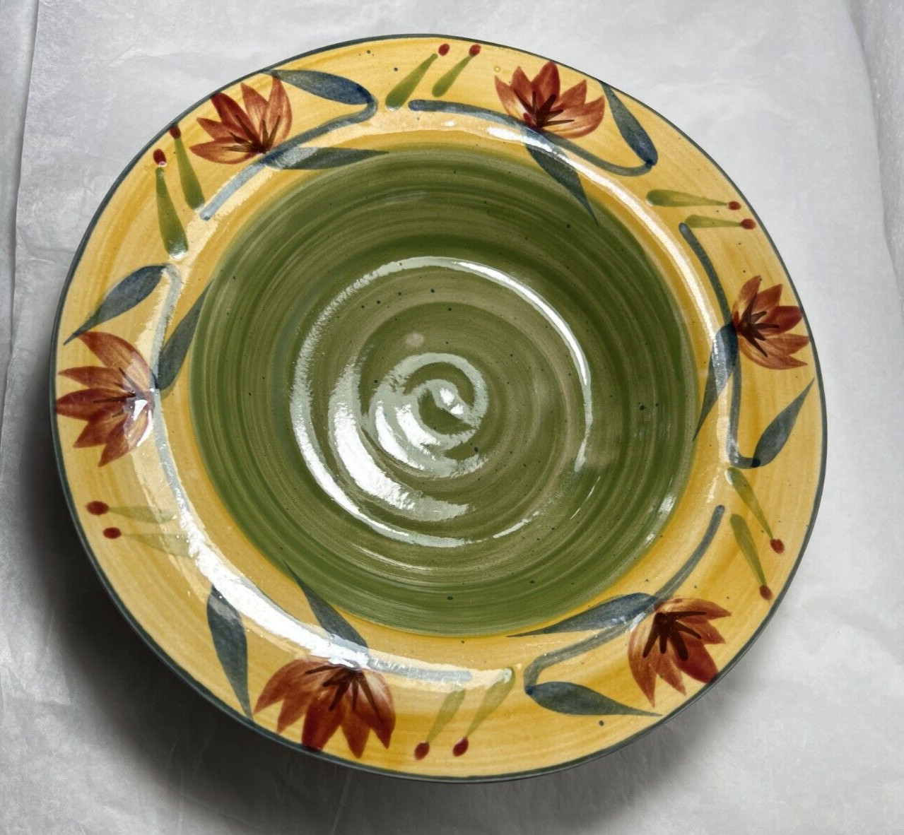 Three (3) Pier 1 Elizabeth Rimmed Soup Bowls - 9 3/4 inches - Image 4