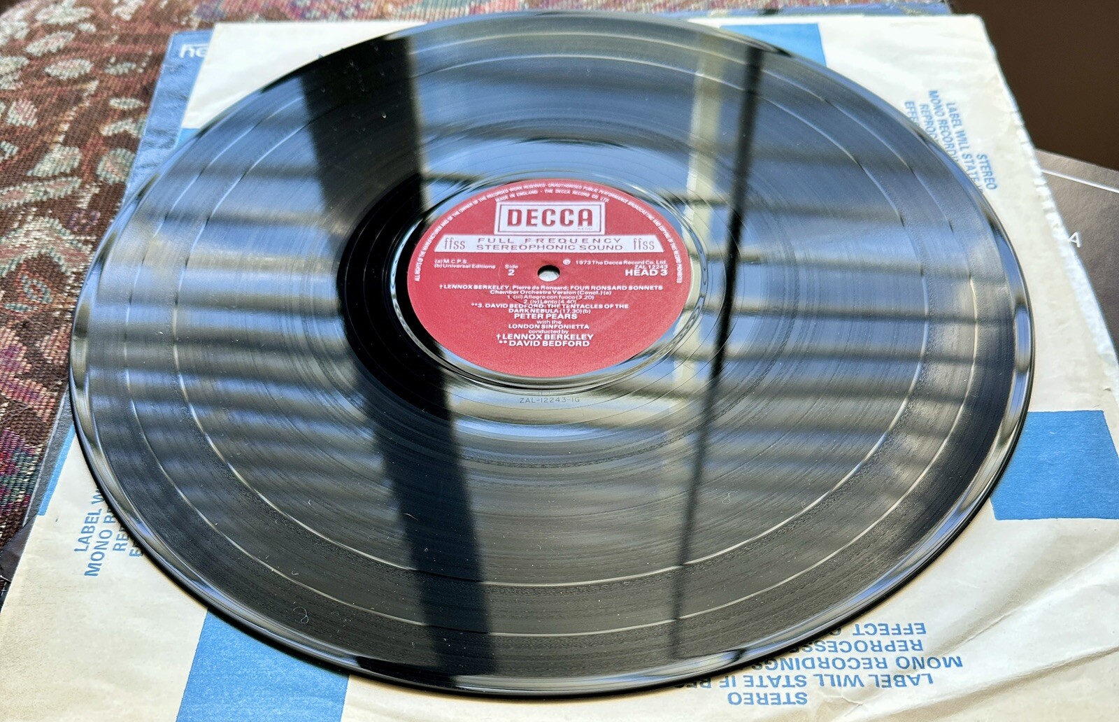 Lutoslawski / Berkeley / Bedford - Paroles Tissees - Peter Pears - Decca HEAD 3 - Image 4