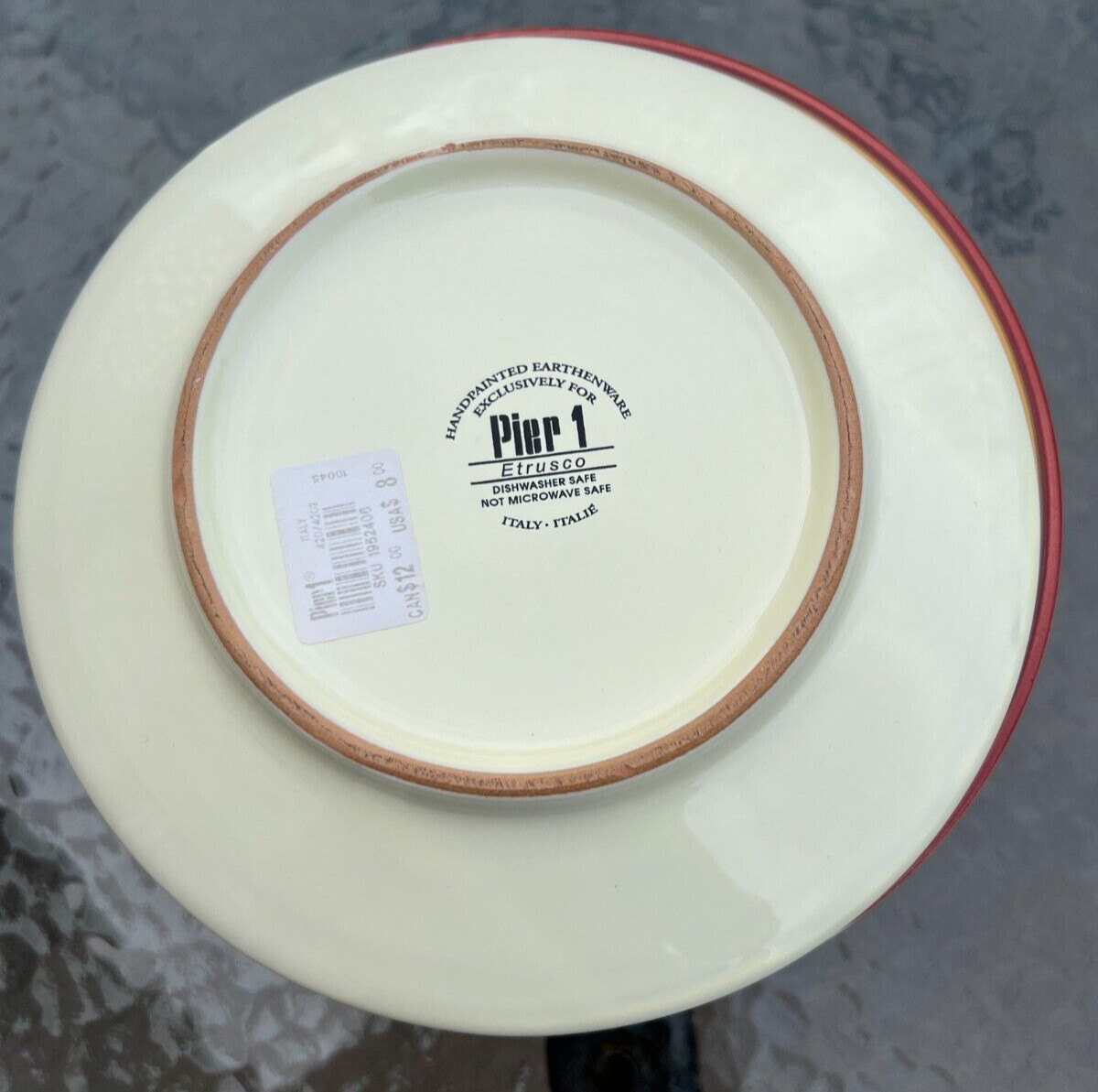 Set Of Four (4) Pier 1 ETRUSCO Salad / Luncheon Plates - Hand Painted - 8" - Image 1