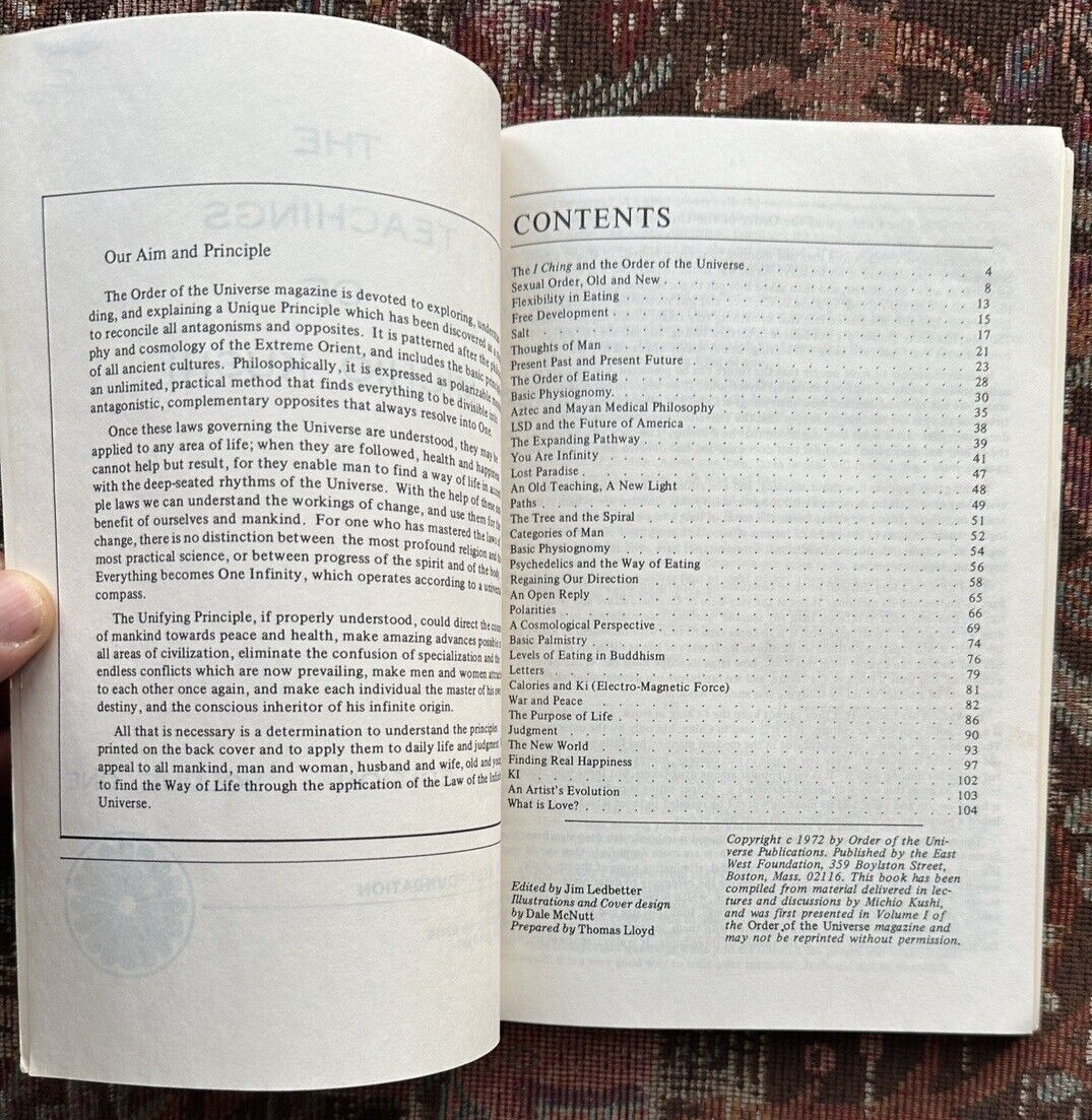 The Teachings of Michio Kushi: Compiled Edition, Volume One,  Jim Ledbetter - Image 1