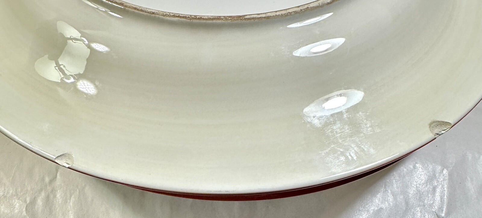 Set of Four (4) Oneida Earthenware VICTORIA Dinner Plates 11" - Fruit on Rim - Image 4