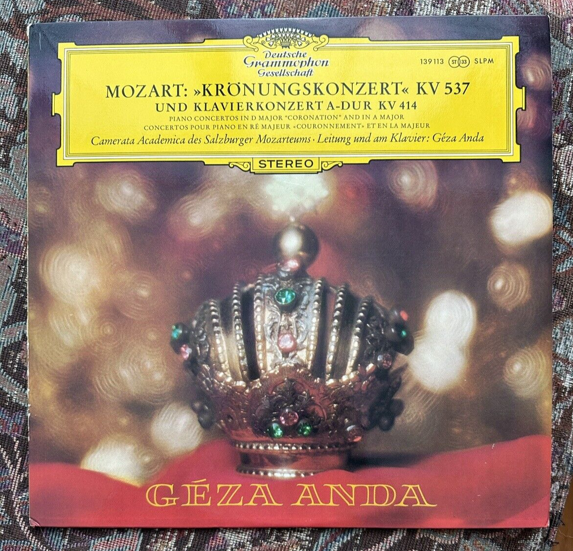 Mozart / Geza Anda - Piano Concerti KV 414 and KV 537 - DG LP 139 113 SLPM - Image 1