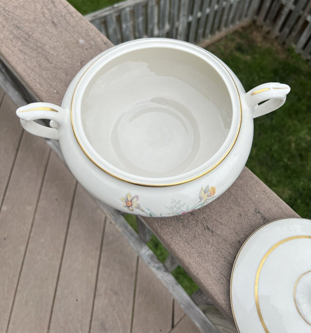 Lamberton Ivory China "Scammell" Covered Vegetable Bowl with Handles - Image 7