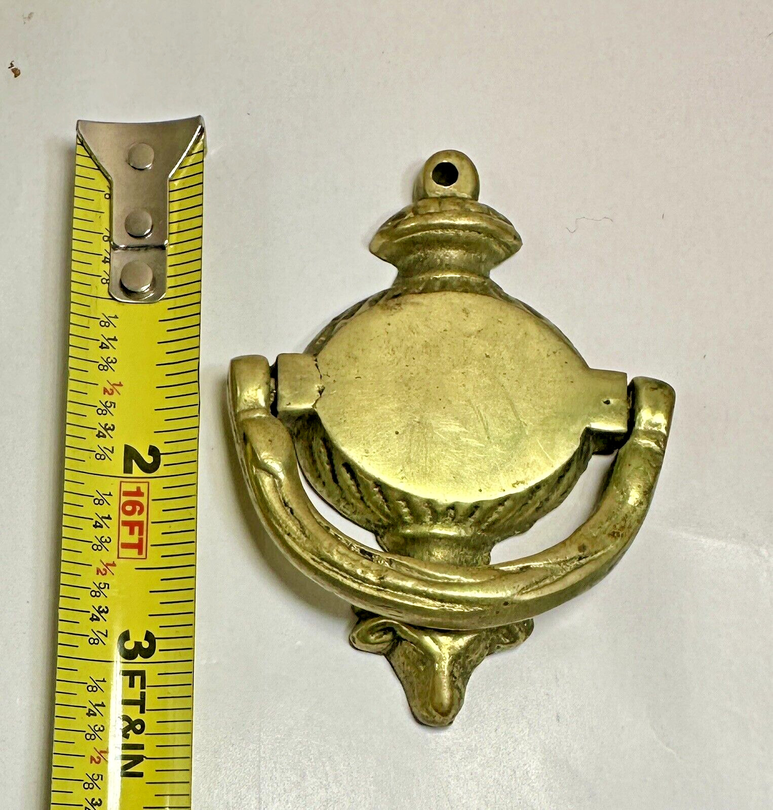 UK England Brass Sheep's Head Door Knocker - Image 5