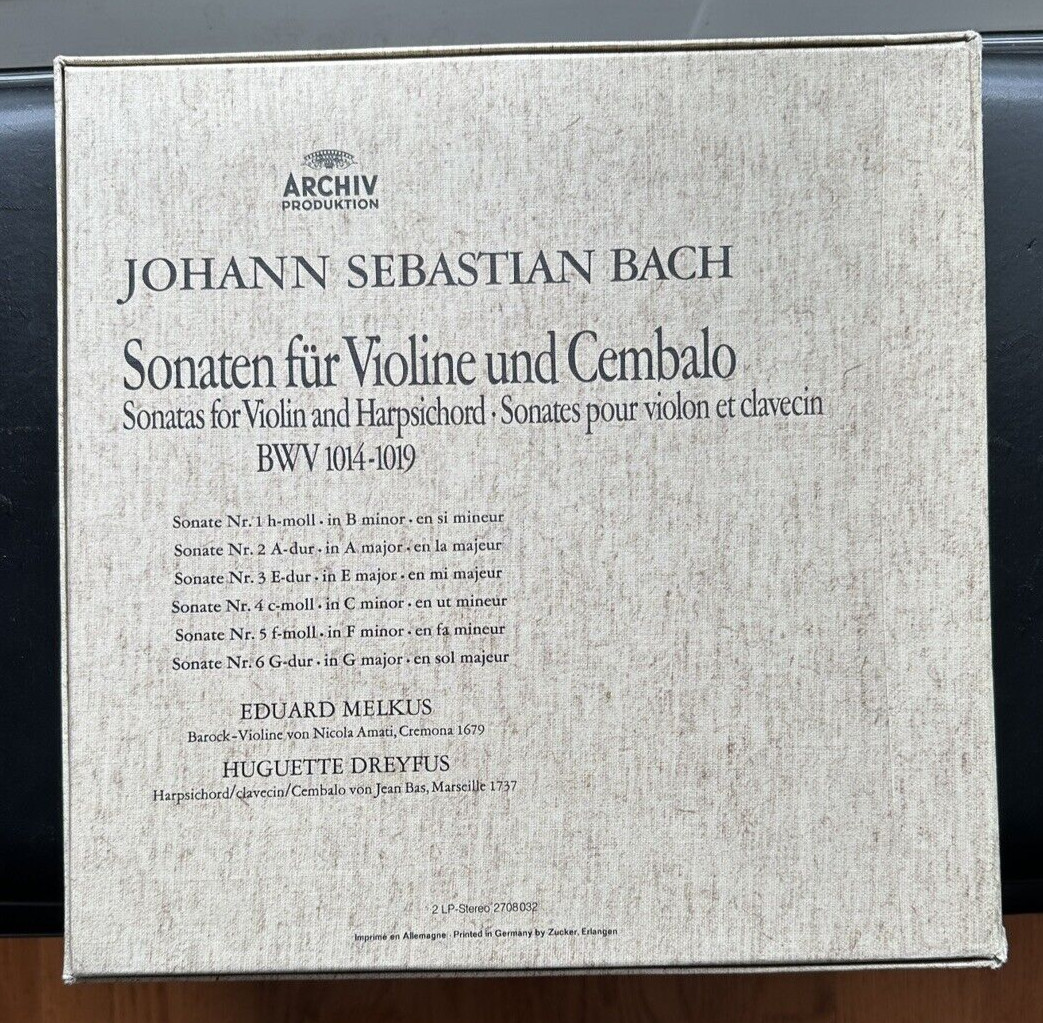 Eduard Melkus / H. Dreyfus - Bach Sonatas for Violin & Hpschd Archiv 2708 032 - Image 11