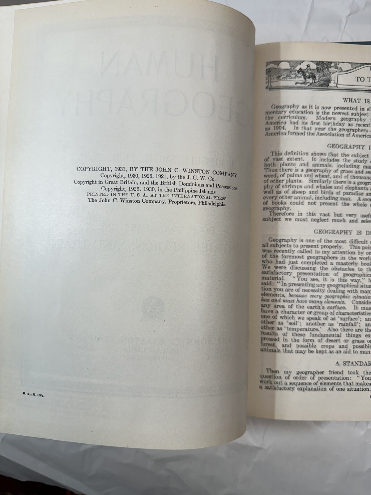 Human Geography by J. Russell Smith - 1932 and 1935 Editions - Three Volumes - Image 7