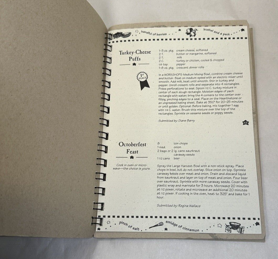 Workshop Kitchens Recipe Book Cookbook Sharing Generations Favorites Spiral SC - Image 2