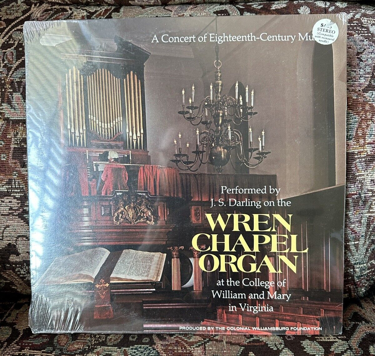 SEALED:  18th Century Music Played by J.S. Darling - Wren Chapel Organ - WS-105
