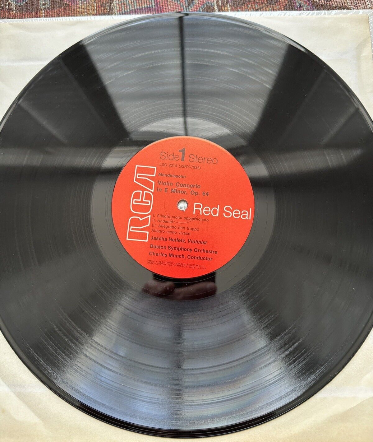 RCA LSC-2314 Heifetz Munch Mendelssohn Prokofieff Concertos - Image 5