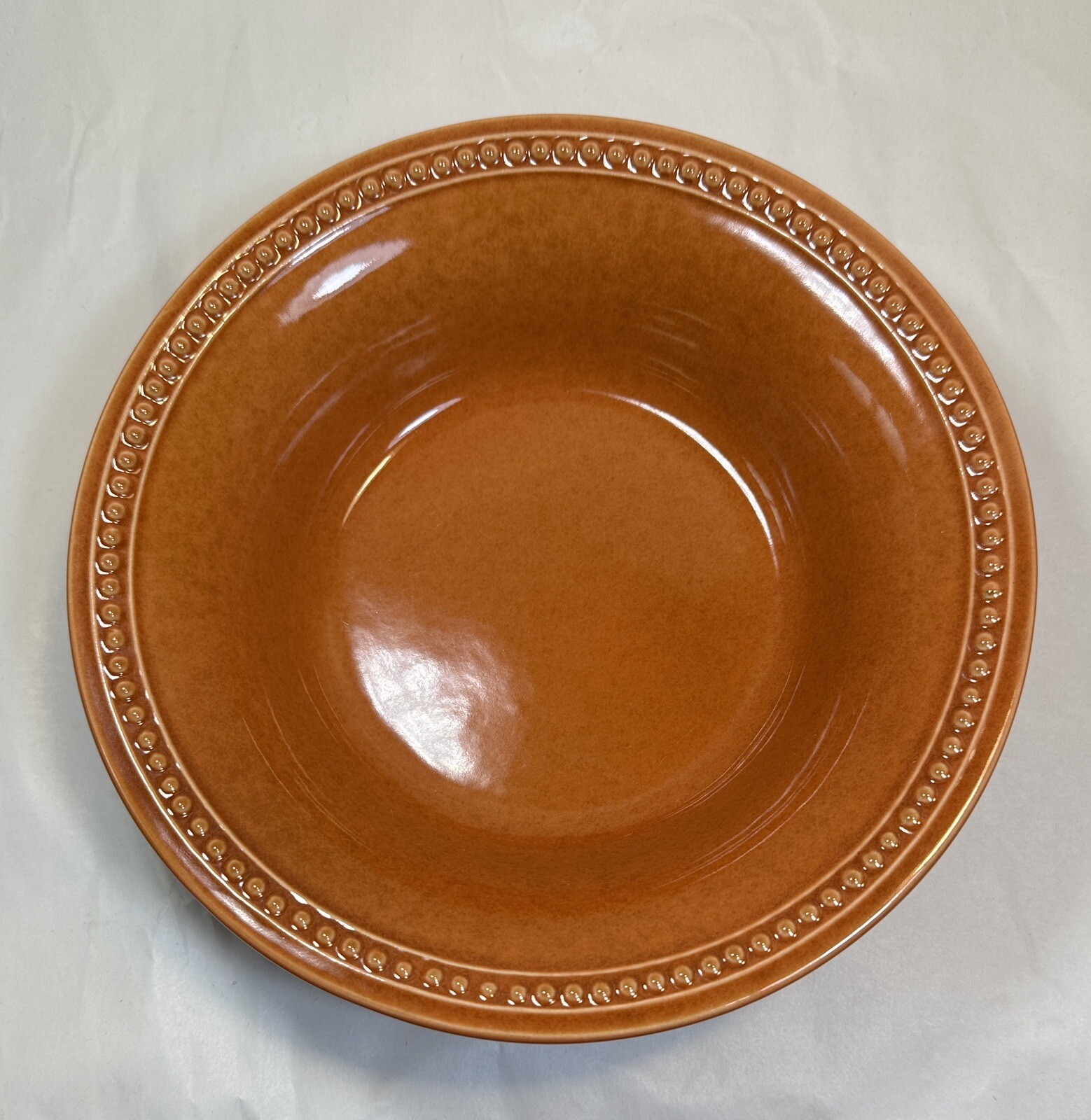 Two (2) Pier 1 Imports Spice Route Pumpkin Beaded Bowls - 8" - Unboxed, Unused - Image 6