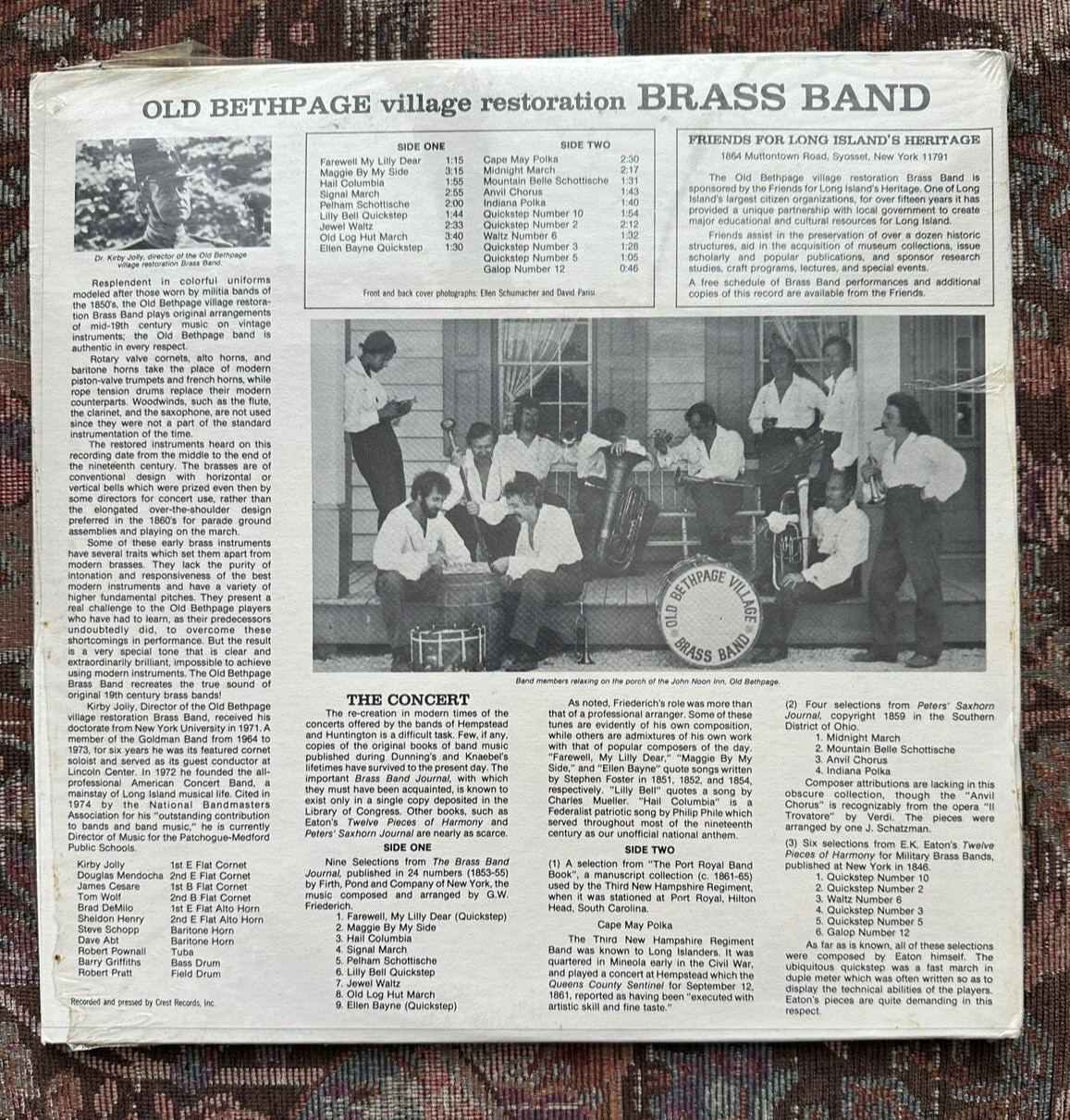 SEALED: Old Bethpage Village Restoration Brass Band, Silver Crest Custom OBV-1 - Image 1