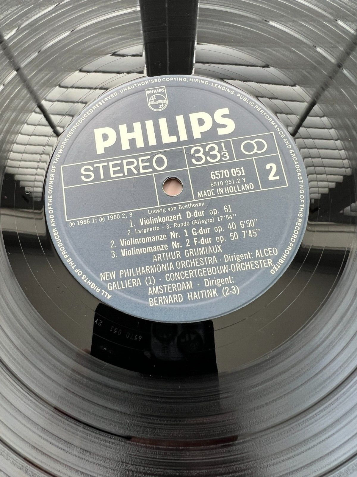 Beethoven Violin Concerto - Arthur Grumiaux - Philips 6570 051 - Image 2