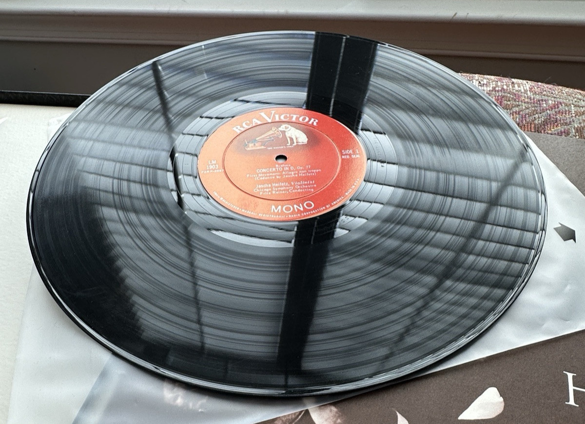 BRAHMS Violin Concerto HEIFETZ/REINER Chicago Symphony - MONO RCA LM-1903 - Image 2