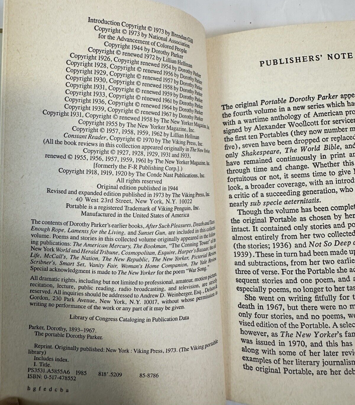 The Portable Dorothy Parker - Revised and Enlarged - Viking Press 1973 - HC/DJ - Image 4