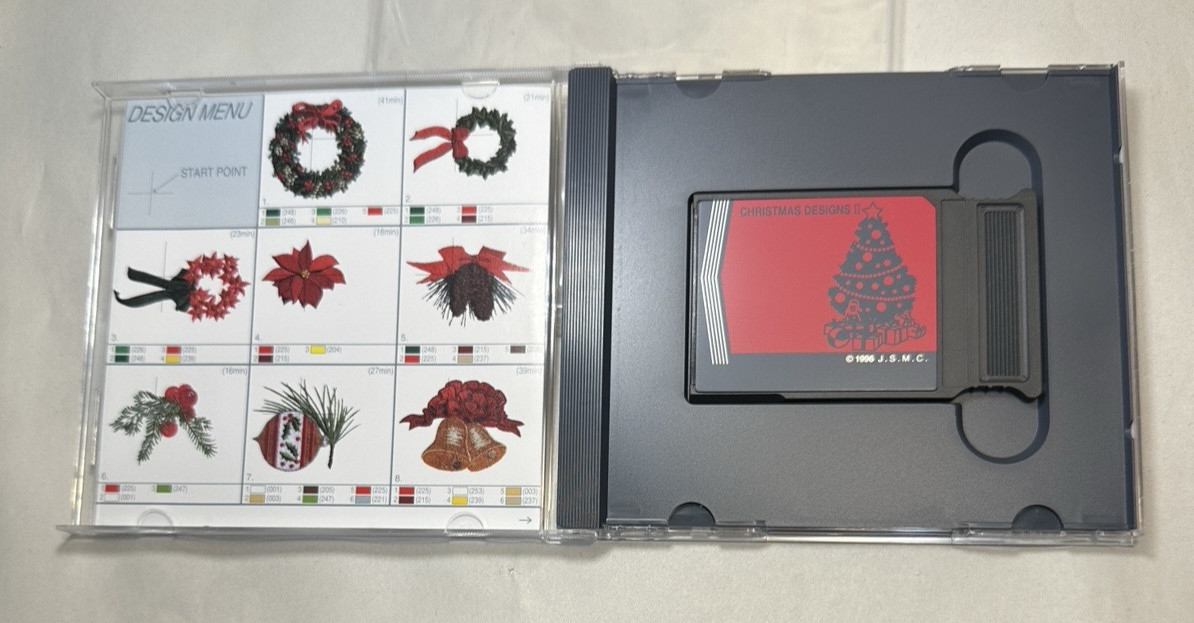 Janome Sewing Machine MEMORY CARD 110 Christmas Designs II - NEW - Image 1