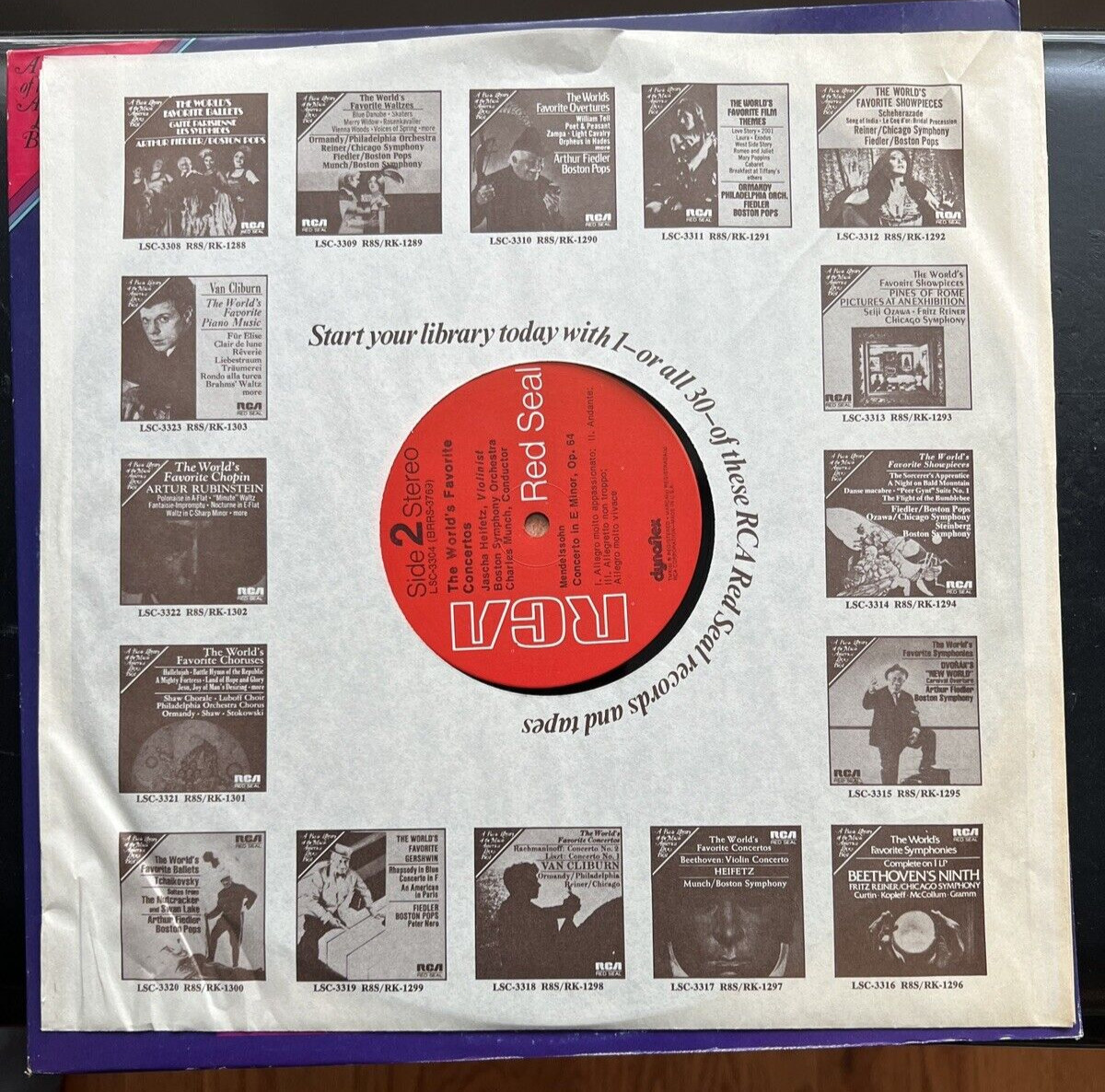 Jascha Heifetz: Tchaikovsky & Mendelssohn Concerti - RCA LSC-3304 - Image 5