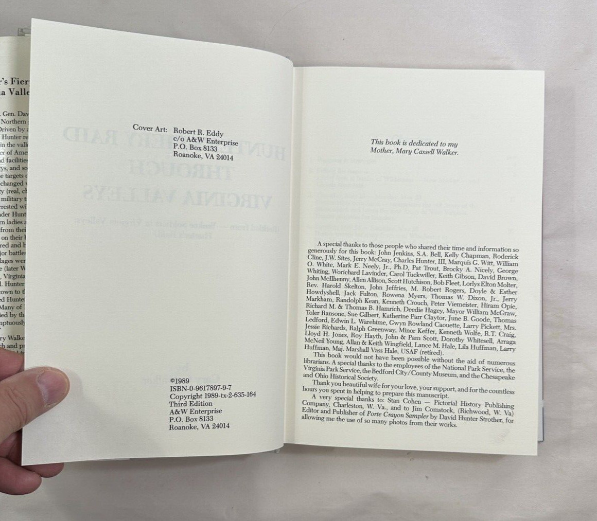 Hunter's Fiery Raid Through Virginia Valleys by Gary C. Walker - HC DJ - Image 3