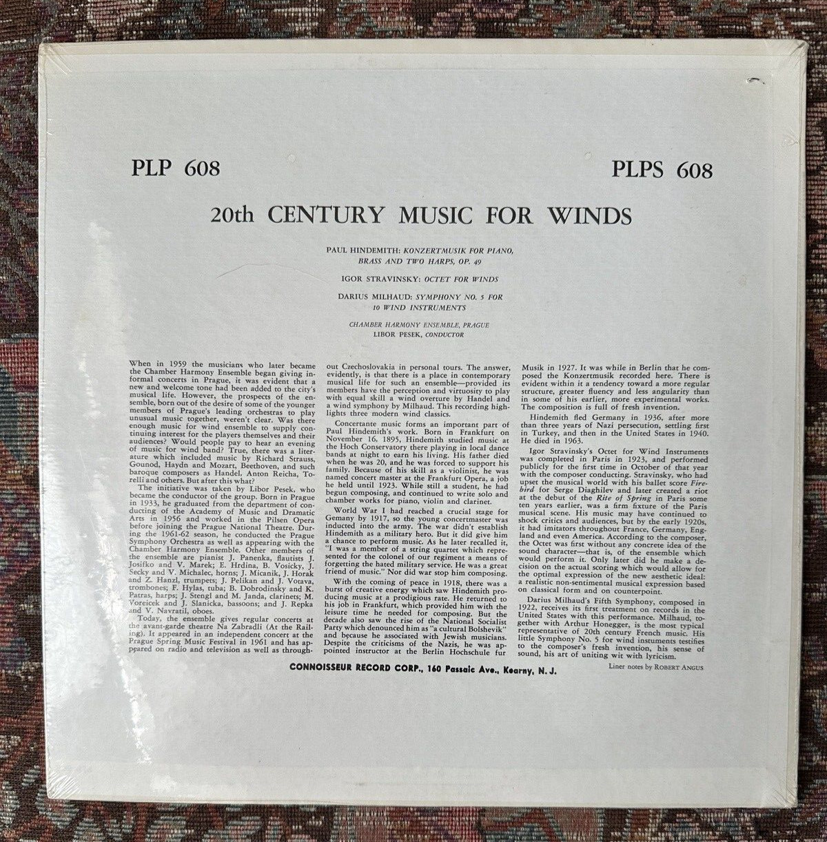 SEALED: Stravinsky / Milhaud / Hindemith - Octet For Wind Instruments - PLPS-608 - Image 1