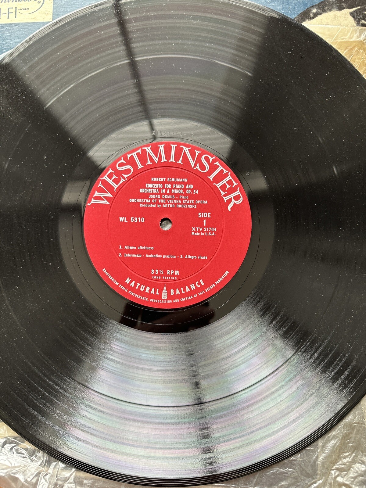 Demus Plays Schumann Concerti - Westminster WL5310 - Image 4