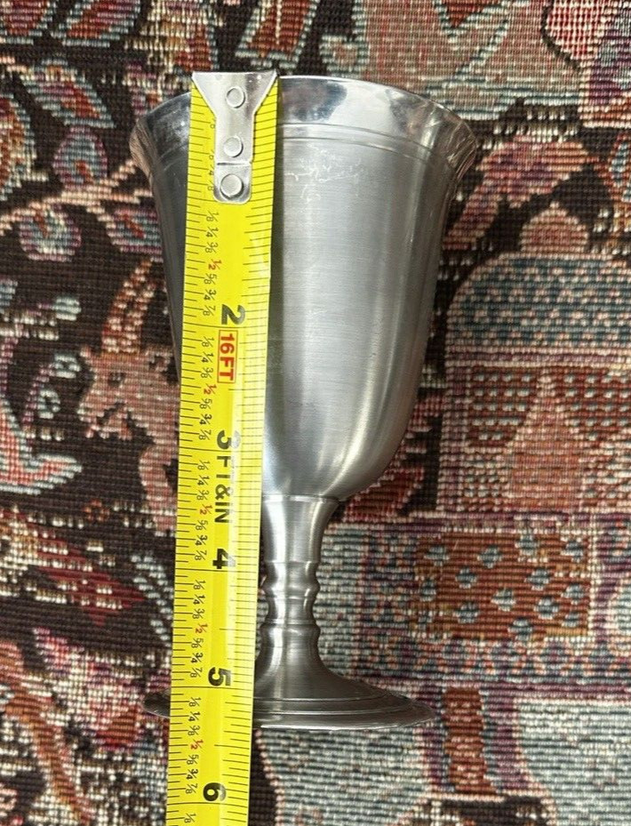 Four (4) Faemam Pewter Goblets - 5 1/2 " Tall - Image 1