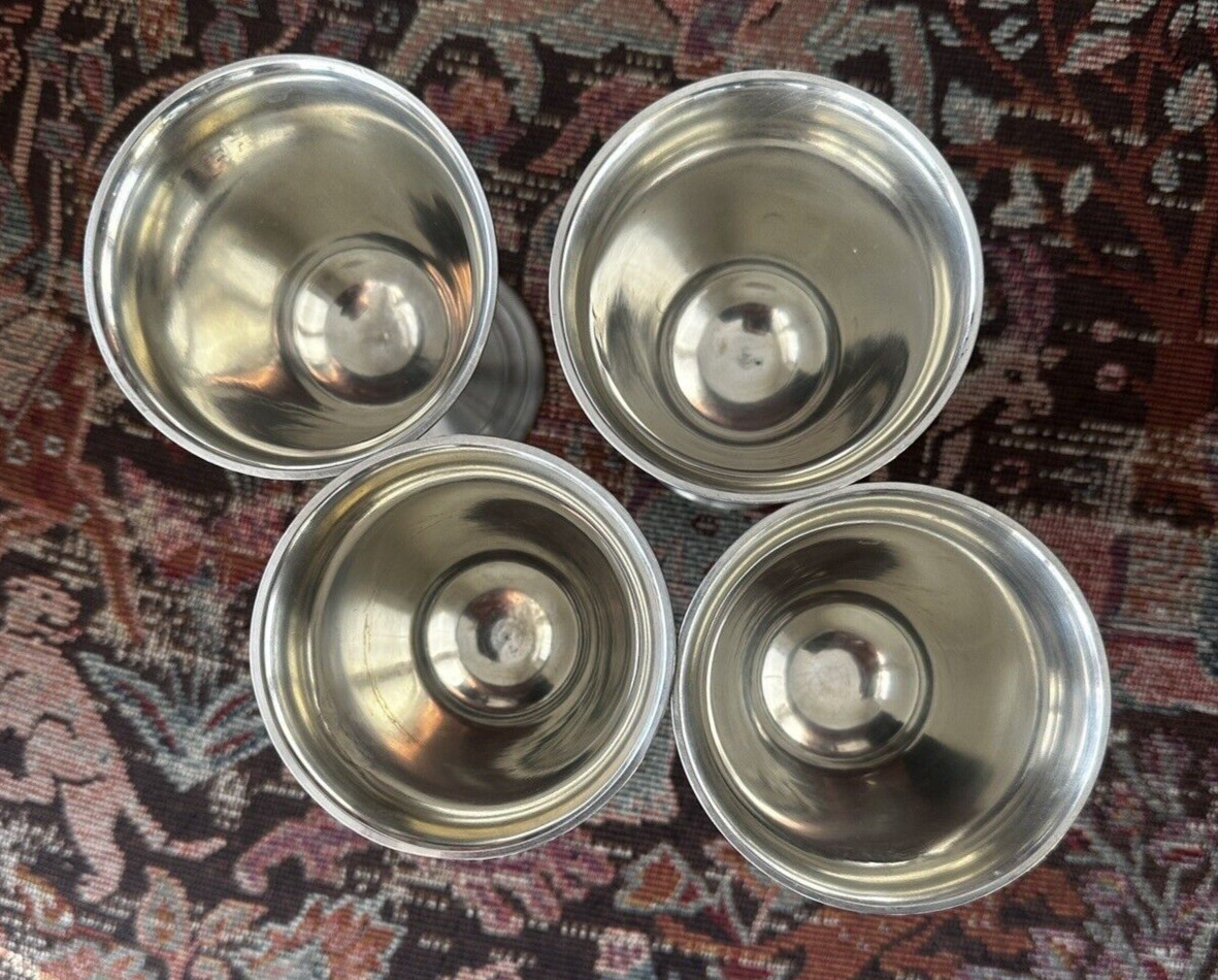 Four (4) Faemam Pewter Goblets - 5 1/2 " Tall - Image 3