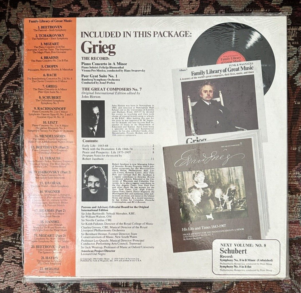 SEALED: Funk Wagnalls Grieg Piano Concerto In A Minor - Album 7 - Image 1