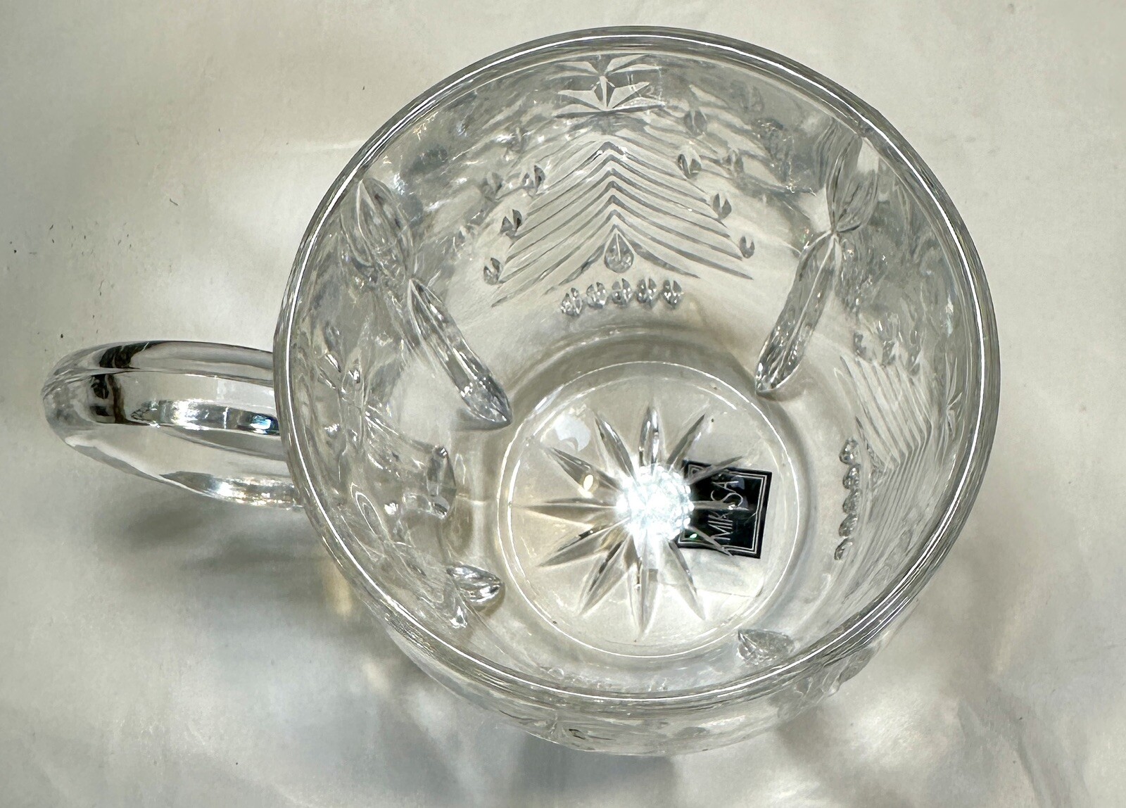 Mikasa Christmas Tree Lead Crystal Coffee / Tea Mug - Holiday - New With Tags - Image 5