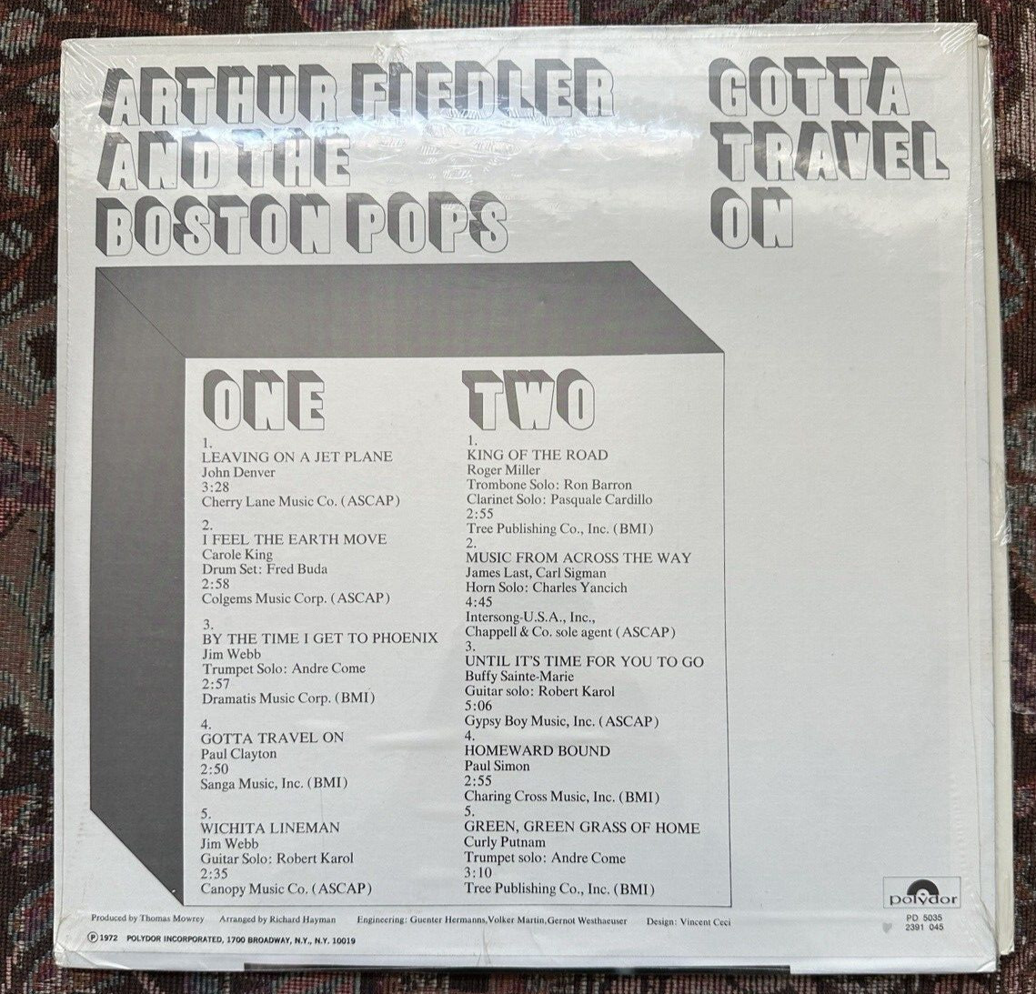 SEALED: Arthur Fiedler And The Boston Pops - Gotta Travel On - Polydor PD 5053 - Image 1