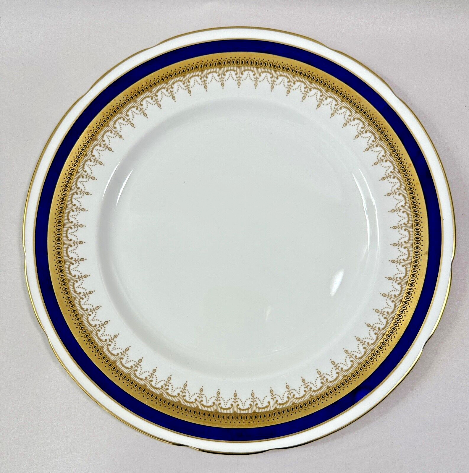 Paragon Stirling Dinner Plate 10 3/4” Cobalt Blue and Gold - UK - Small Defect