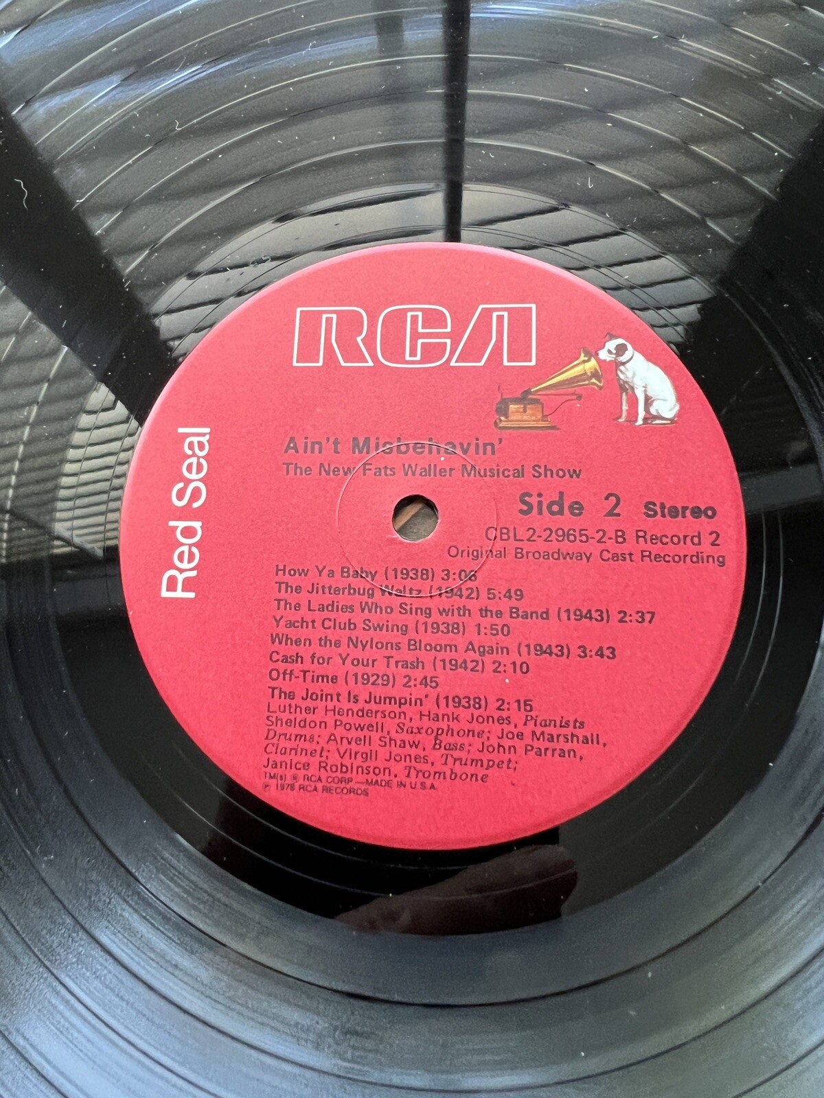 Ain't Misbehavin' Original Broadway Cast - RCA Red Seal – CBL2-2965 - Image 9