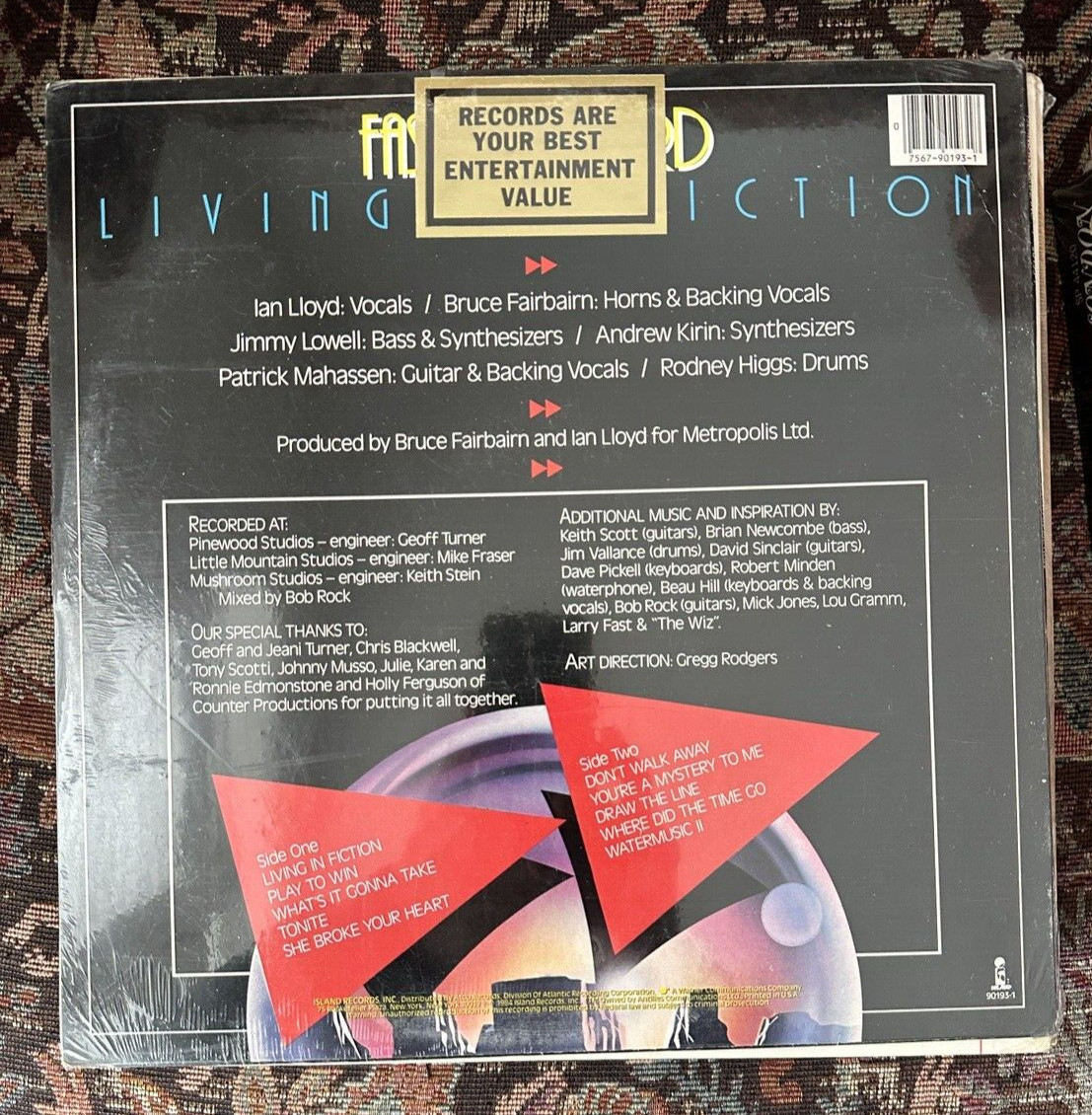 SEALED: Fast Forward – Living In Fiction - Island Records 90193-1 - Image 1