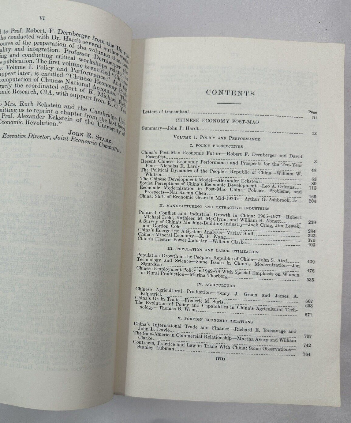 Chinese Economy Post-Mao - A Compendium of Papers, Vol. I, US Congress 1978 - Image 1
