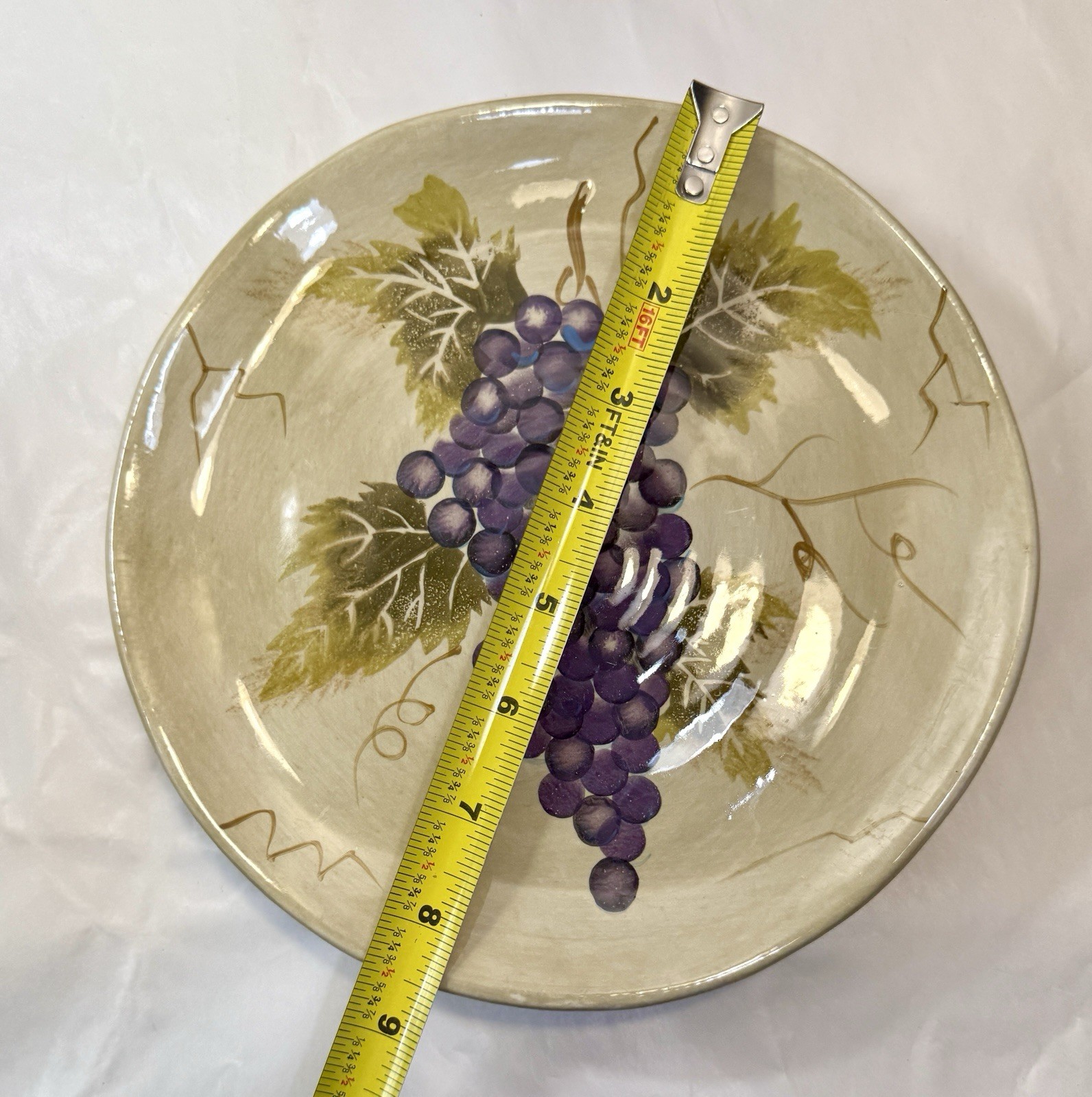 Set of 3 Tabletops Unlimited Cabernet Hand Painted Salad Plates 8 5/8" Grapes - Image 5