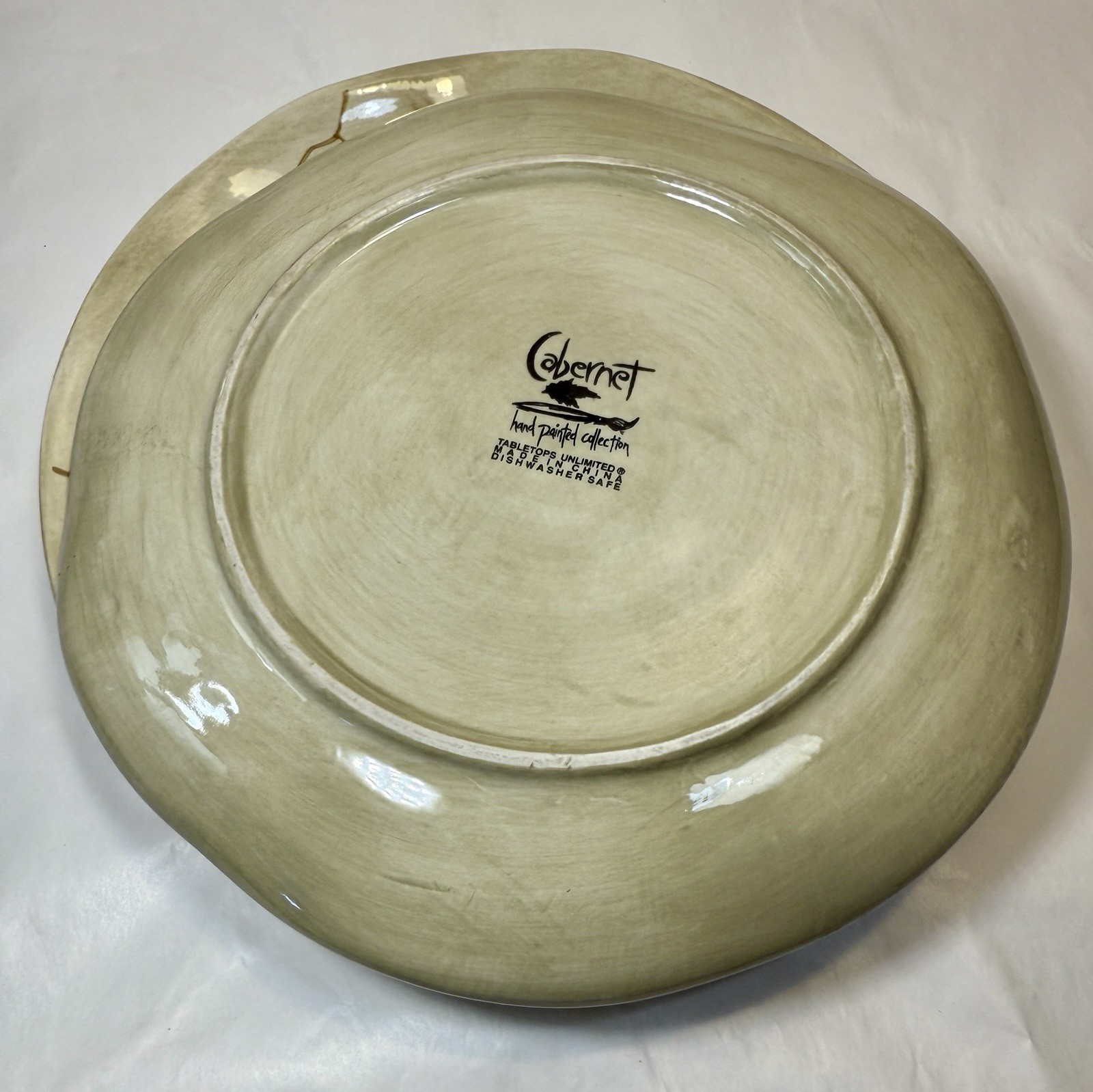 Set of 3 Tabletops Unlimited Cabernet Hand Painted Salad Plates 8 5/8" Grapes - Image 6