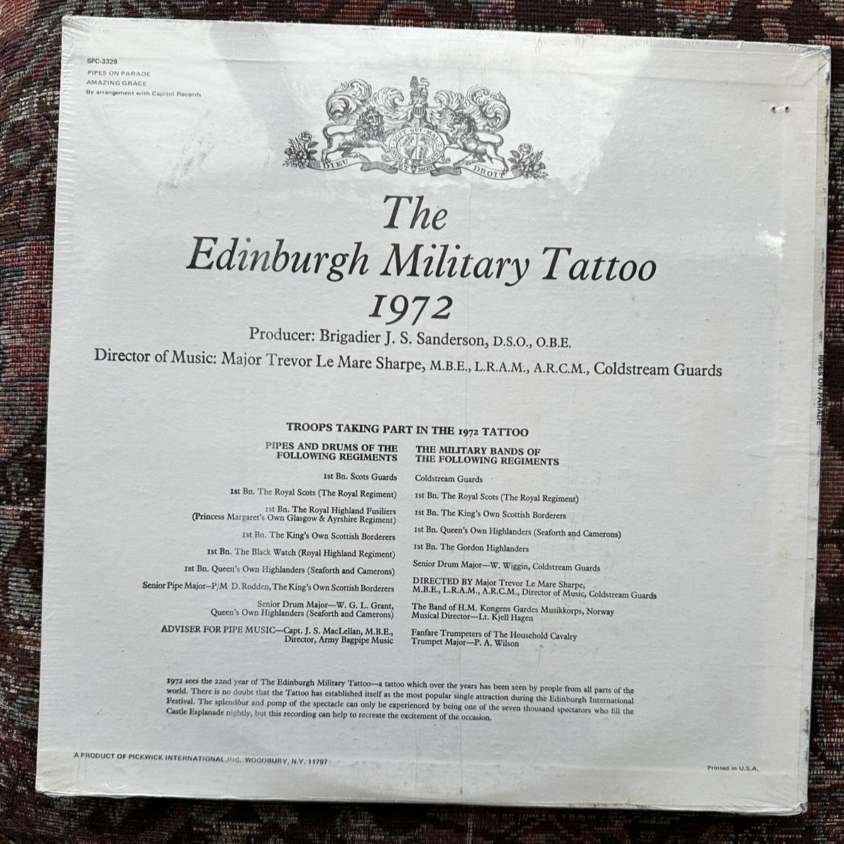 SEALED: Pipes on Parade Edinburgh Military Tattoo Pickwick Intl SPC-3329 - Image 1