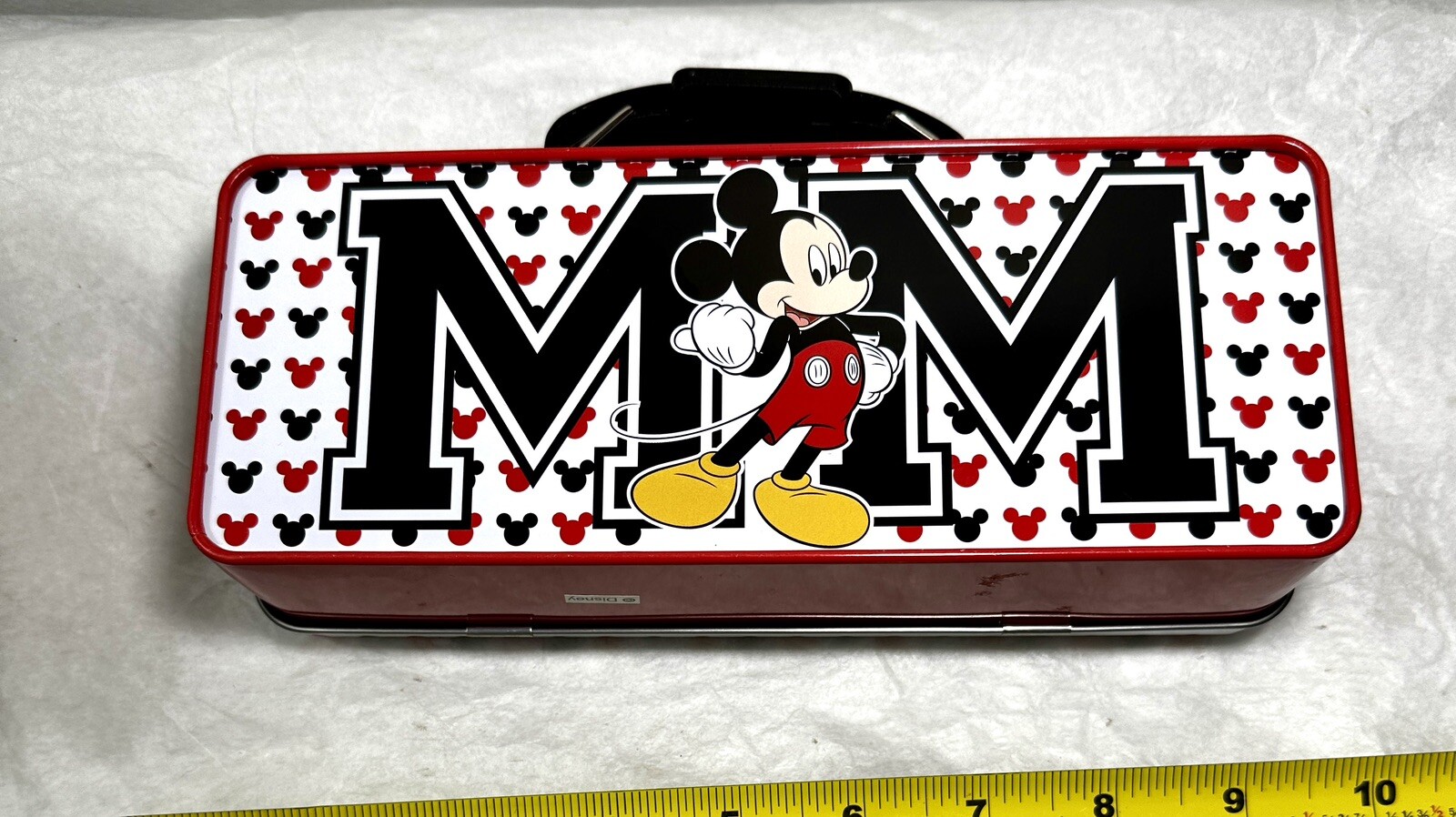 Disney World Mickey Mouse Tool Pencil Tin Carrying Case With Handle - Image 6